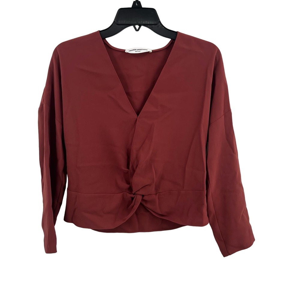 Amanda Uprichard Mauve Twist Front Top Size Small